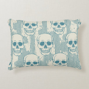 Skull Motif: Seamless Freehand Pattern Decorative Cushion