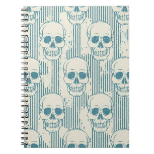 Skull Motif: Seamless Freehand Pattern Notebook