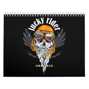 Skull Motorcycle Gift For Motorbike Lovers Calendar