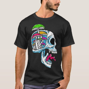Skull Mushroom Retro Vintage Gift For Gardening F T-Shirt
