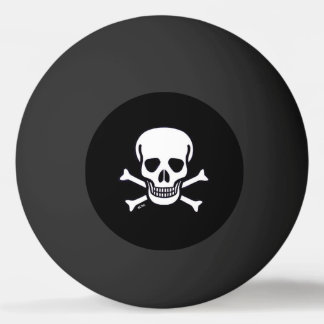 Skull n Bones Black black 1 star ping pong ball