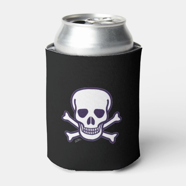 Skull n Bones black can cooler 2-side (Can Front)
