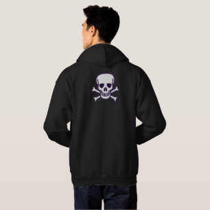 Skull n Bones black hooded sweatshirt back