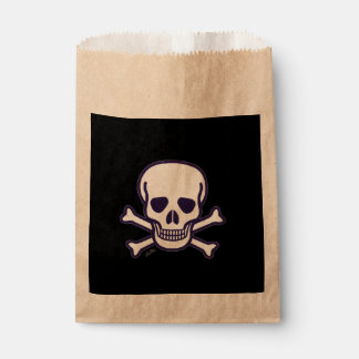 Skull n Bones black kraft favour bags