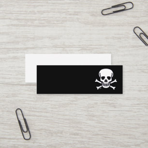 Skull n Bones black mini business card