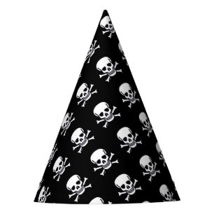 Skull n Bones Black party hats
