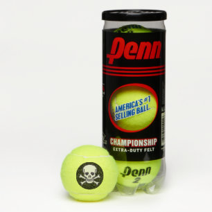 Skull n Bones black Penn tennis balls