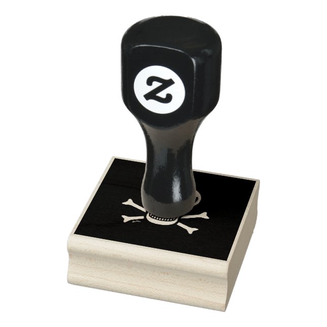 Skull n Bones Black rubber stamp (Stamp)