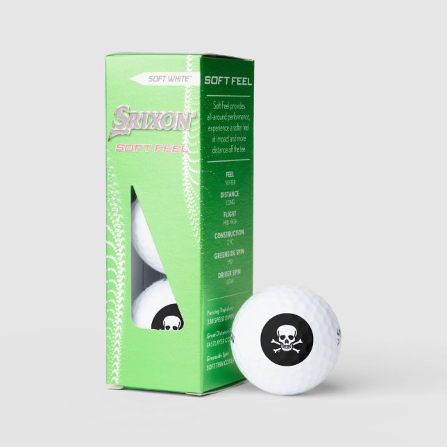 Skull n Bones Black Srixon soft feel golf balls (Packaging)