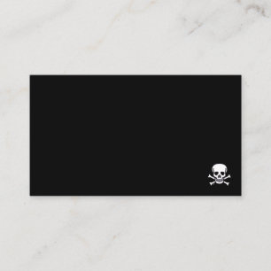 Skull n Bones black standard business card corner