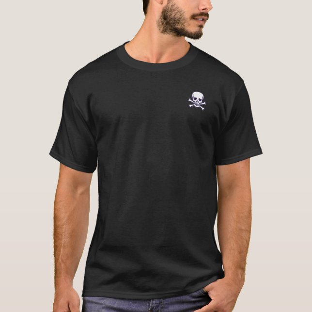 Skull n Bones black T-shirt pocket (Front)