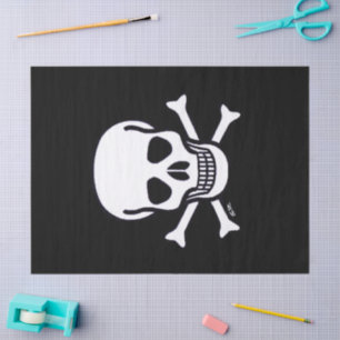 Skull n Bones black tissue paper