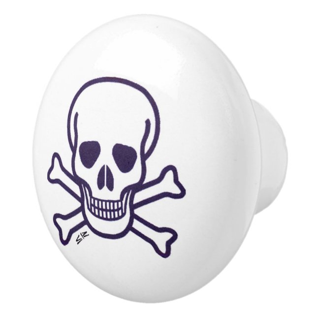 Skull n Bones ceramic knob (Right)