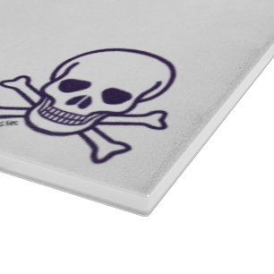 Skull n Bones glass cutting board