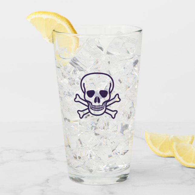 Skull n Bones glass tumbler (Front Ice)