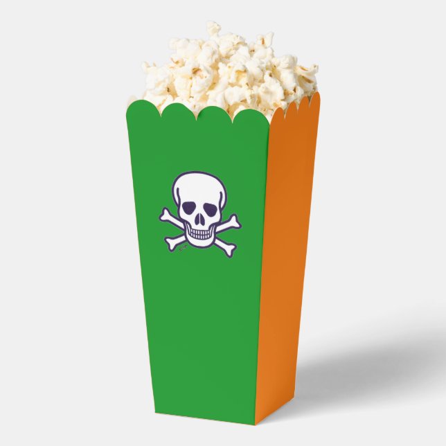 Skull n Bones green and orange popcorn boxes (Popped)