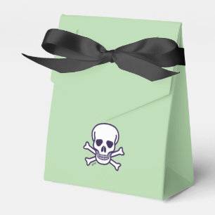 Skull n Bones green tent favour boxes small