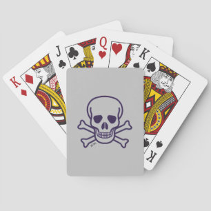 Skull n Bones grey Poker playing cards