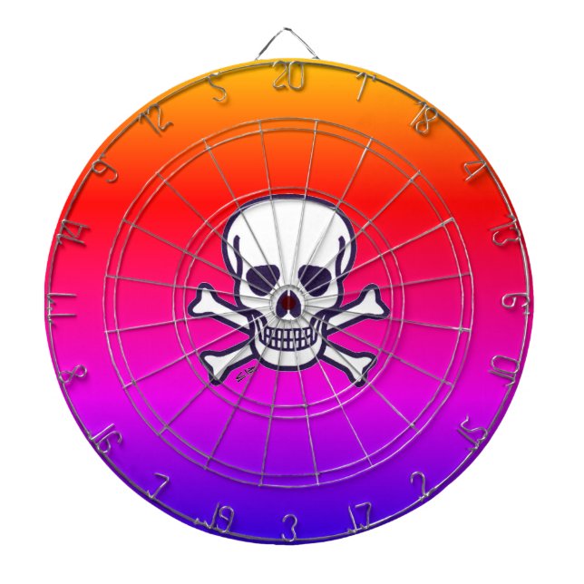 Skull n Bones neon dartboard (Front)