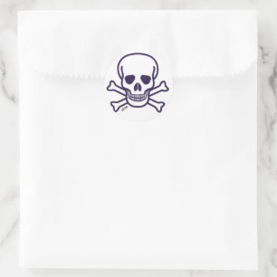 Skull n Bones small round stickers