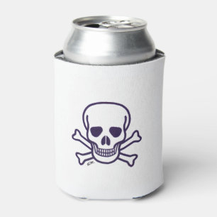 Skull n Bones white can cooler