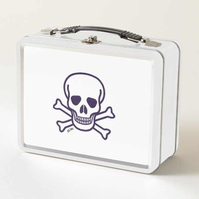 Skull n Bones white lunchbox (Front)