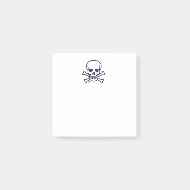 Skull n Bones white note pads (Front)