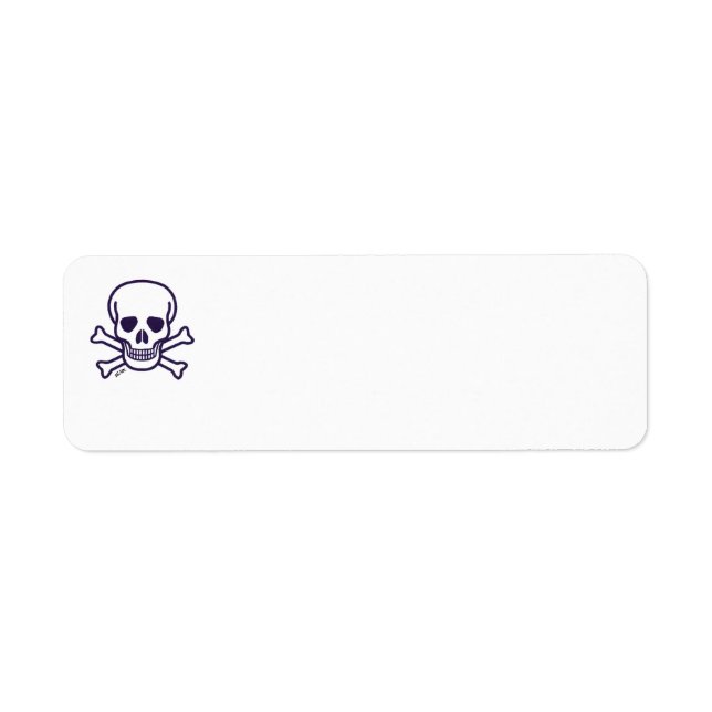 Skull n Bones white return address labels (Front)