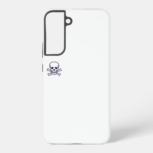Skull n Bones white Samsung S22 plus phone case (Back)