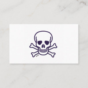 Skull n Bones white standard business card