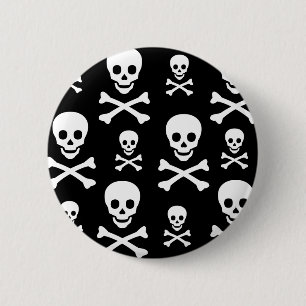 Skull N Crossbones 6 Cm Round Badge