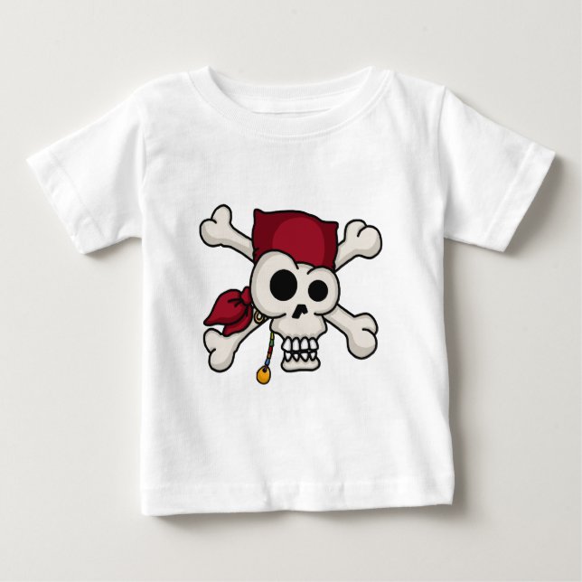 Skull N Crossbones Baby Tee (Front)