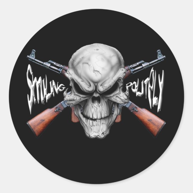 Skull n' Guns Sticker (Front)
