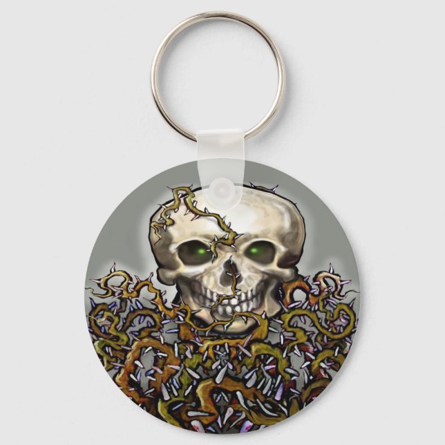 Skull-n-Thorns Key Ring (Front)