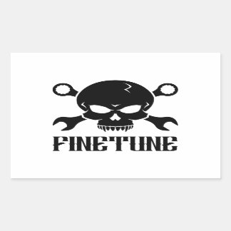 Skull 'n' Tools 2 - Finetune (black) Rectangular Sticker