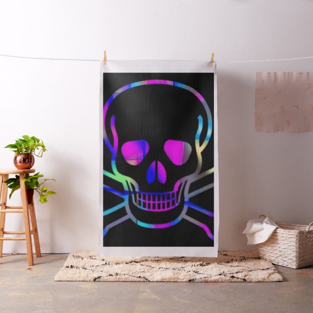 Skull,neon Fabric (In Situ)