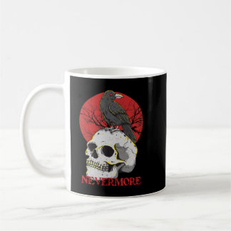 Skull Nevermore Gothic Crow Raven Skull Head Emo P Coffee Mug