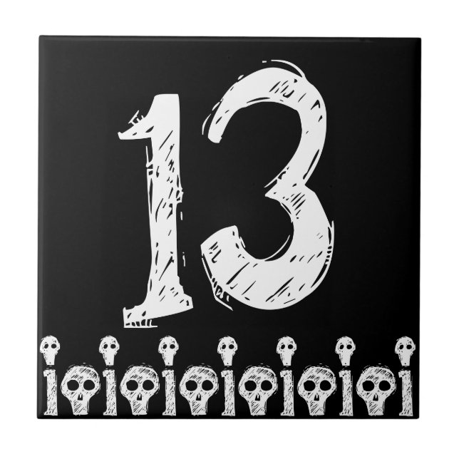 Skull Number Tile (Front)