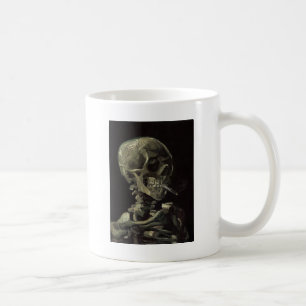 Skull of a Skeleton with Burning Cigarette Coffee Mug