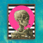 Skull of a Skeleton with Burning Cigarette Poster<br><div class="desc">A modern twist to the famous work of Vincent Van Gogh; Skull of a Skeleton with Burning Cigarette. This  funky version of the artwork is here to bring maximalist vibes and colour to your walls!</div>