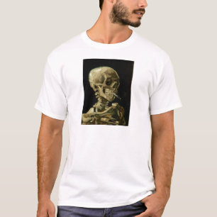 Skull of a Skeleton with Burning Cigarette T-Shirt