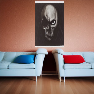 Skull of pure evil   AI Art  Poster