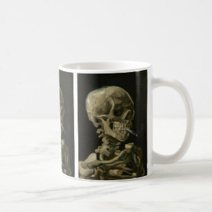 Skull of Skeleton with Burning Cigarette, Van Gogh Coffee Mug