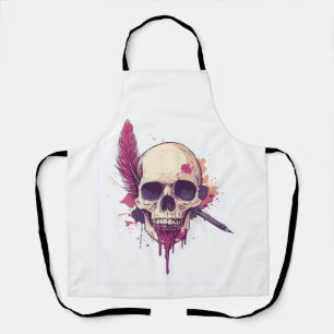 Skull of the Grim Poet Apron