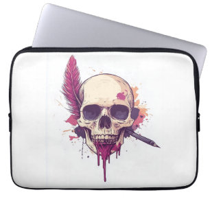 Skull of the Grim Poet Laptop Sleeve