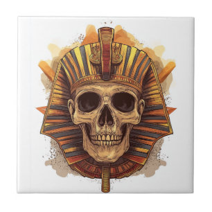 Skull of the Pharaoh Ceramic Tile