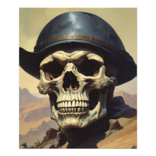 Skull Oil Painting Style Painting Illustration Photo Print