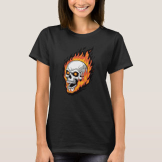 skull on fire T-Shirt