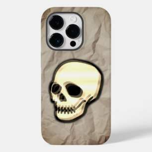 Skull on paper texture background Case-Mate iPhone 14 pro case
