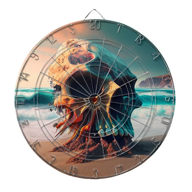 Skull on the beach dartboard (Front)
